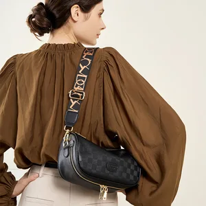 2026 A-326 Women's Summer High-End Single Shoulder Pillow Bag Genuine Leather Zipper Waterproof Crossbody Messenger New Small