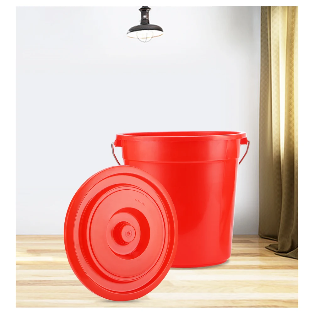 wholesale 5l round portable metal handle plastic water bucket