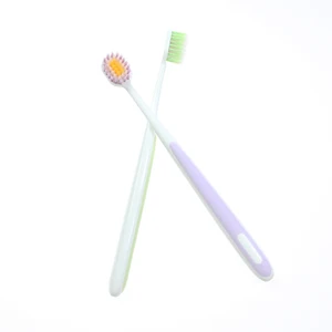 Sprial Bristles Modern New Toothbrush Free Sample Good Selling Small Wide Round Head Tooth Brush Oem Label