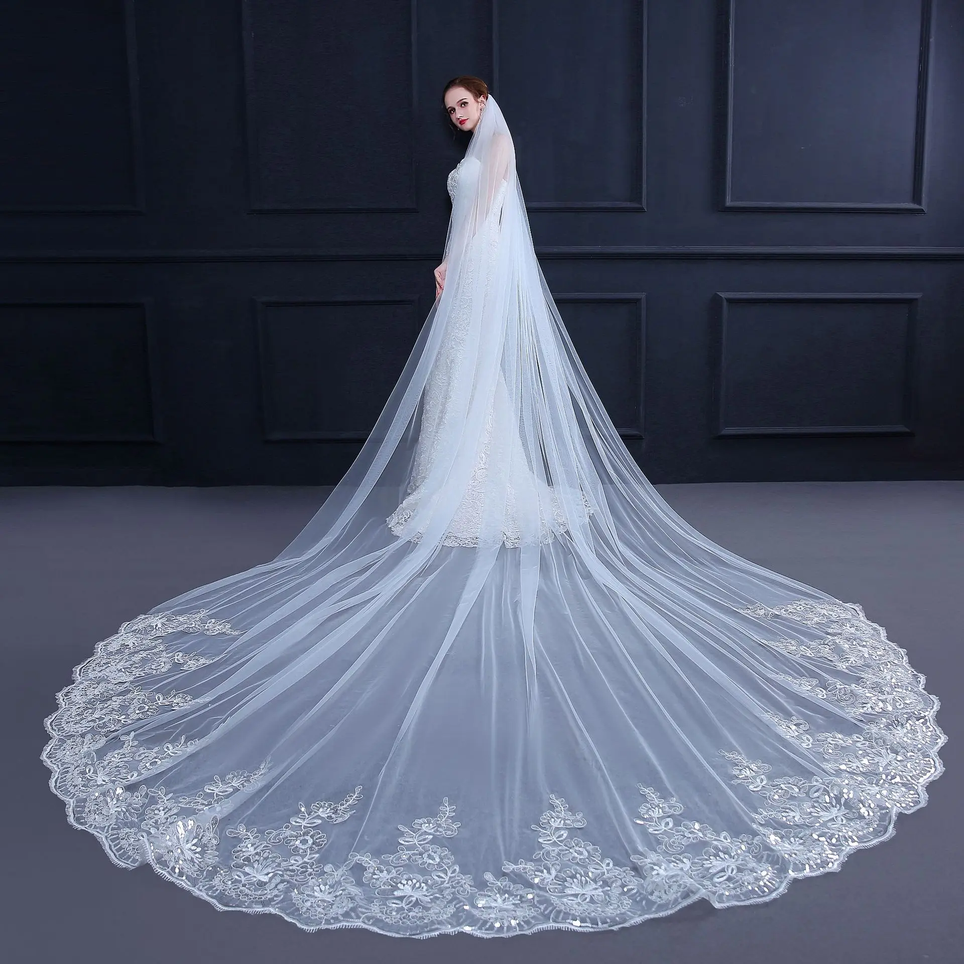 お気にいる Popular Bridal Wedding Veil Long with Metal Comb 4*3M スーツ・フォーマル・ドレス