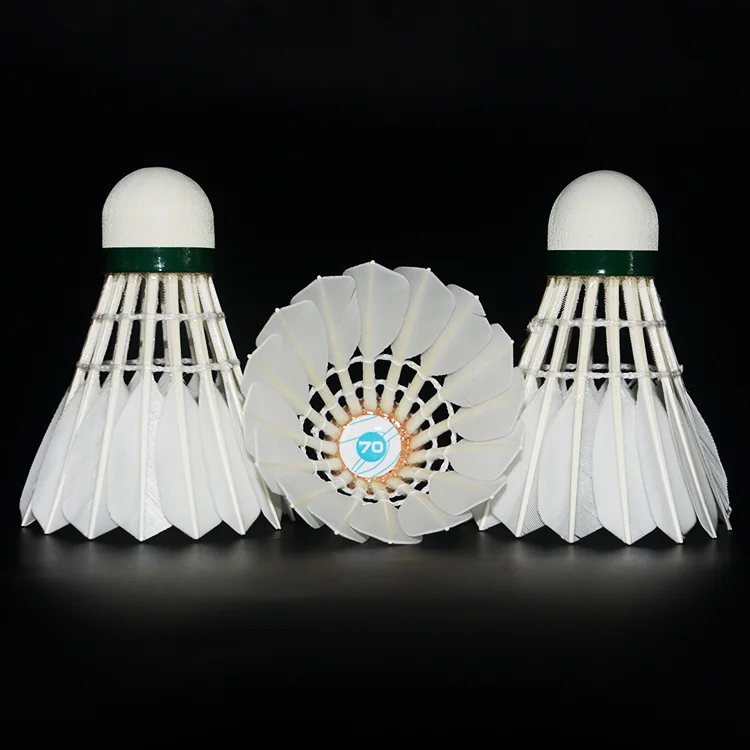 Outdoor Sport Badminton Shuttlecock Traditional Brand ready to ship China factory 1st Class Goose Feather Badminton Shuttlecock