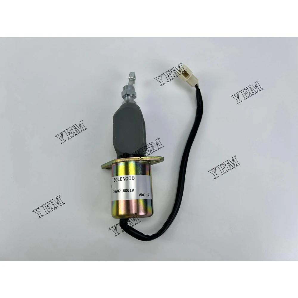 12V Solenoid Valve 1G882-60010 SA-4572-12 for Kubota V2203 Engine Part Stock Complete
