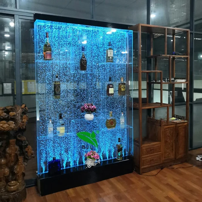 LEDバブルパネル付きバーキャビネット - モダンデザインの飲食店舗用家具