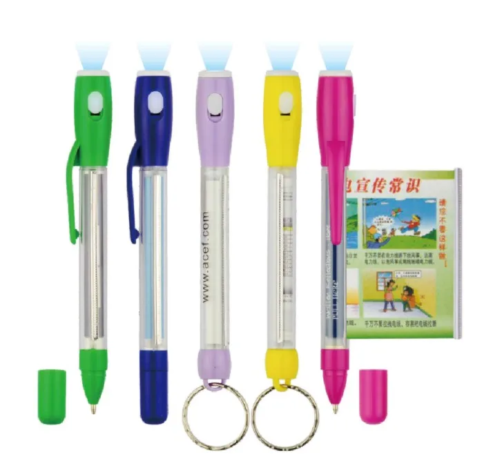 Custom Logo Promotional Advertising Pull Out Message Pen Roll Out Paper Flag Banner Pen