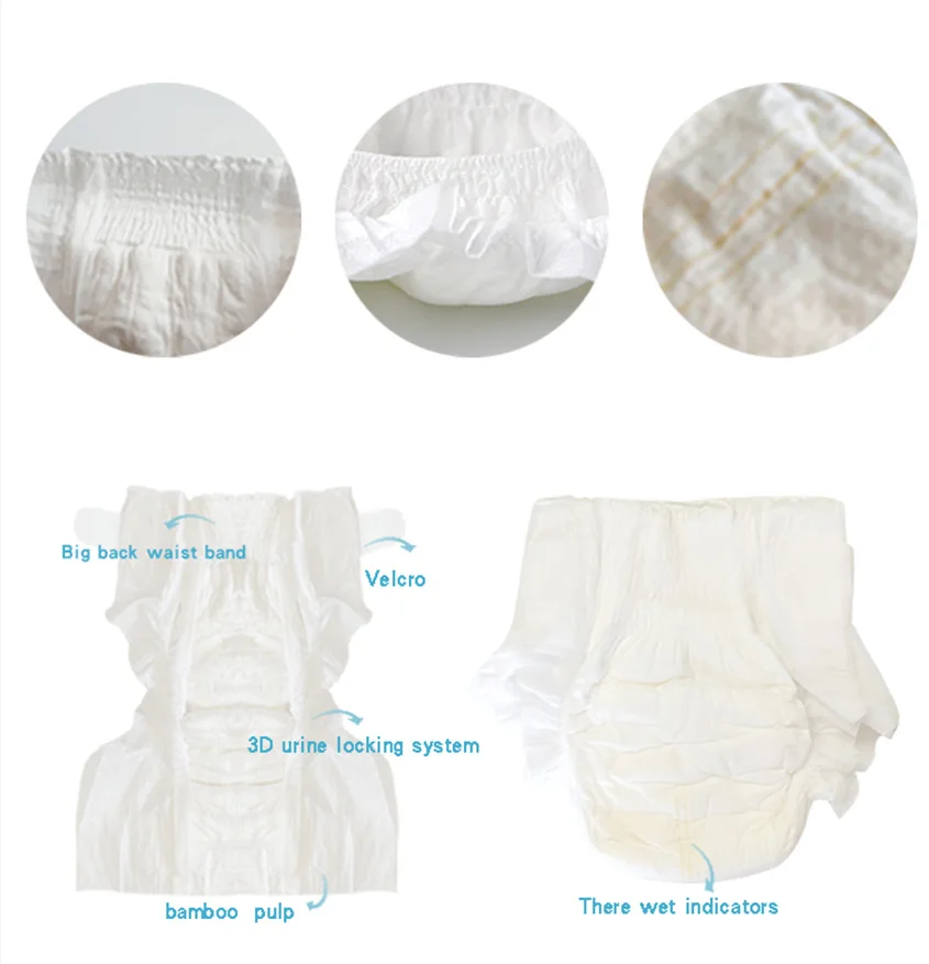 Lvbb Nature Bamboo Disposable Baby Eco Friendly Nappies Organic ...