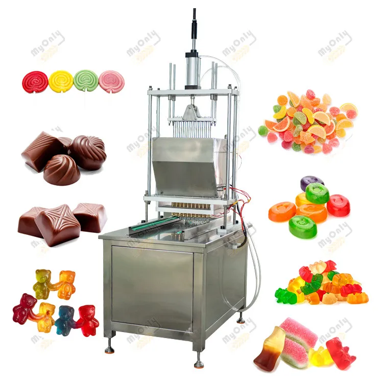 Multi Fruit Colored Color Bear Shaped Medium Size Milk Toffee Pop Lollipop Mold Make Machine Small Business