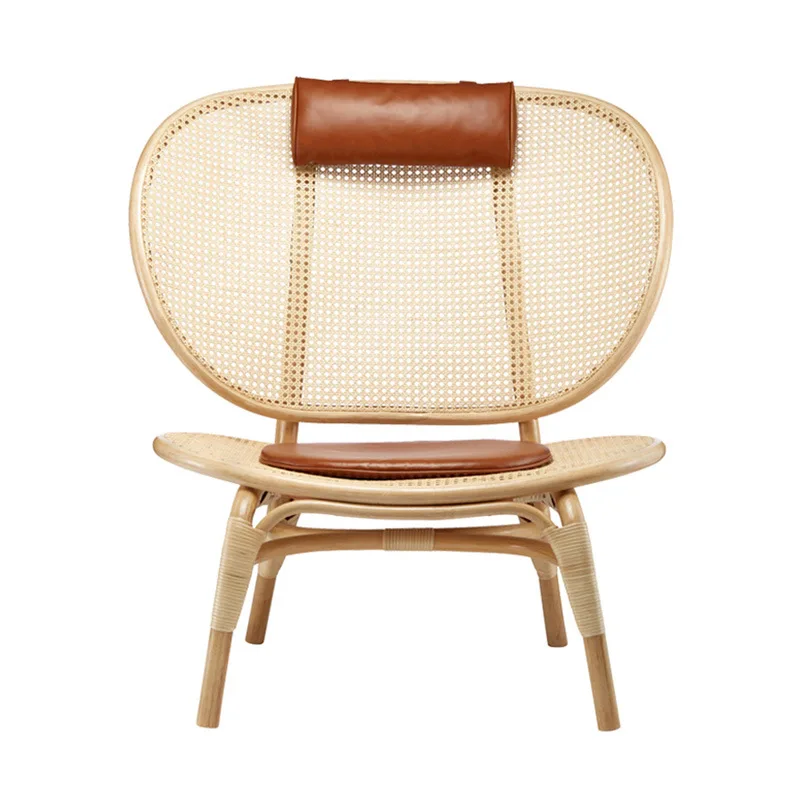 Скандинавский марокканский ротанговый кочеобразный стул, бамбуковый офисный уличный плетеный стул, диван, садовый двор, уличный стул для балкона