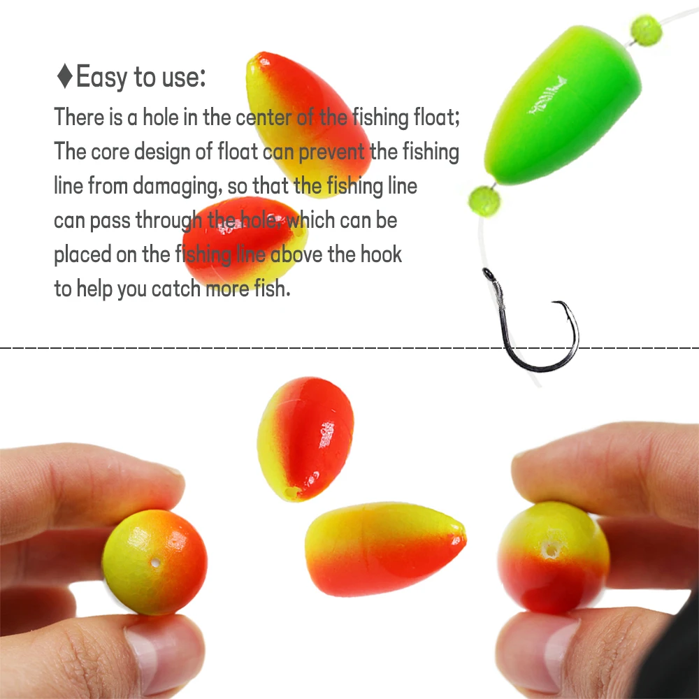 thumbnail image 2 of 10 X Bullet Pompano Fishing Floats – 16.5mm Multi-Glow Colors & Sand Flea – NWF Gadget 2 of 3