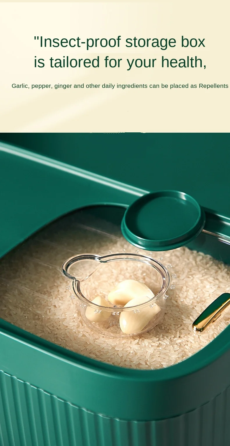 Plastic rice bucket sealed transparent pet storage barrels push-pull insect-proof moisture-proof rice storage box