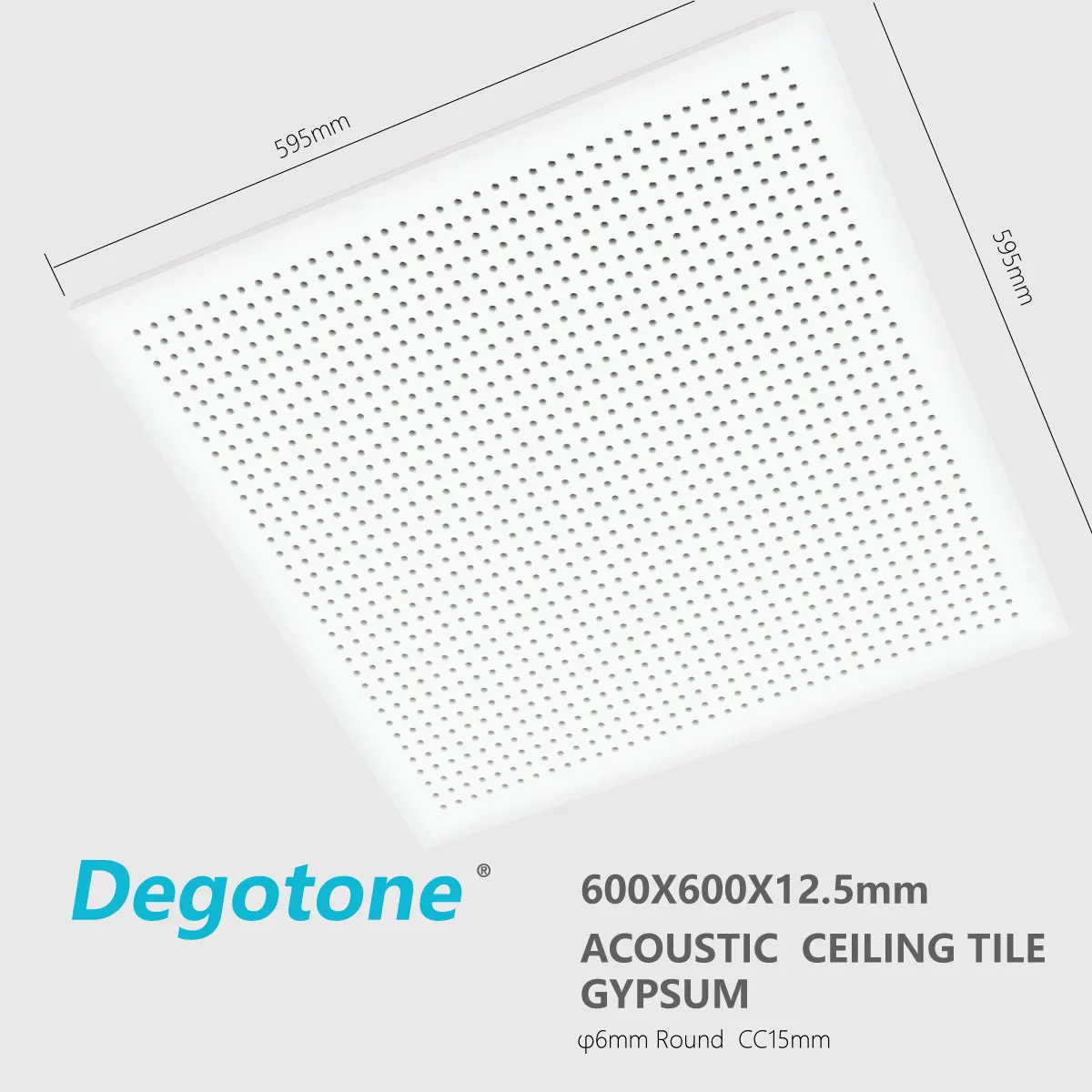 ellipses white ceiling acoustic 600x600 degotone