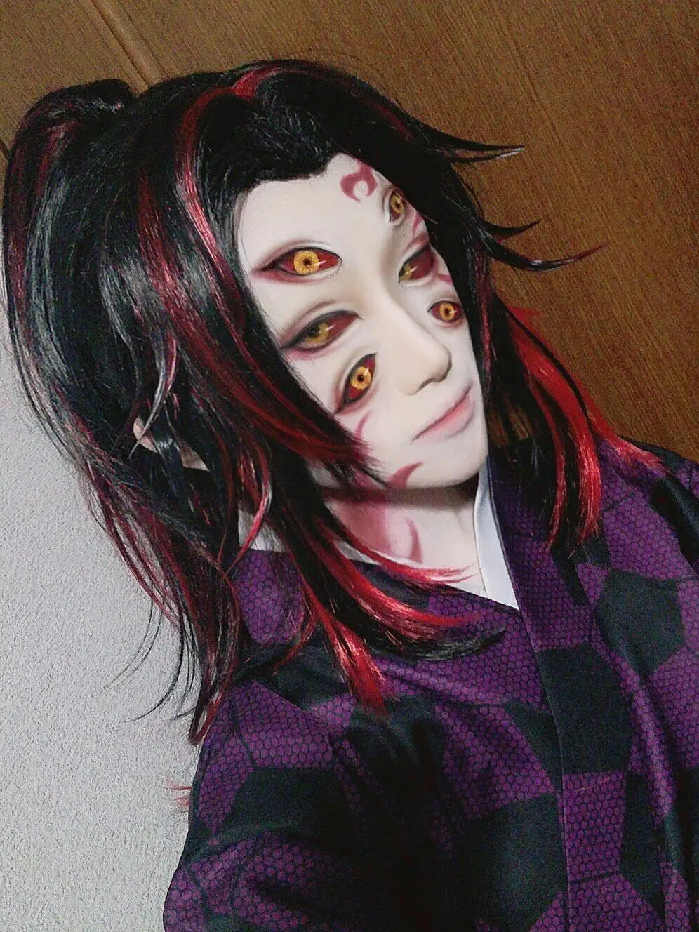 Ainizi Customized Wigs Factory Price Demon Slayer Series the Role of Tsugikuni Michikatsu Cosplay Wig
