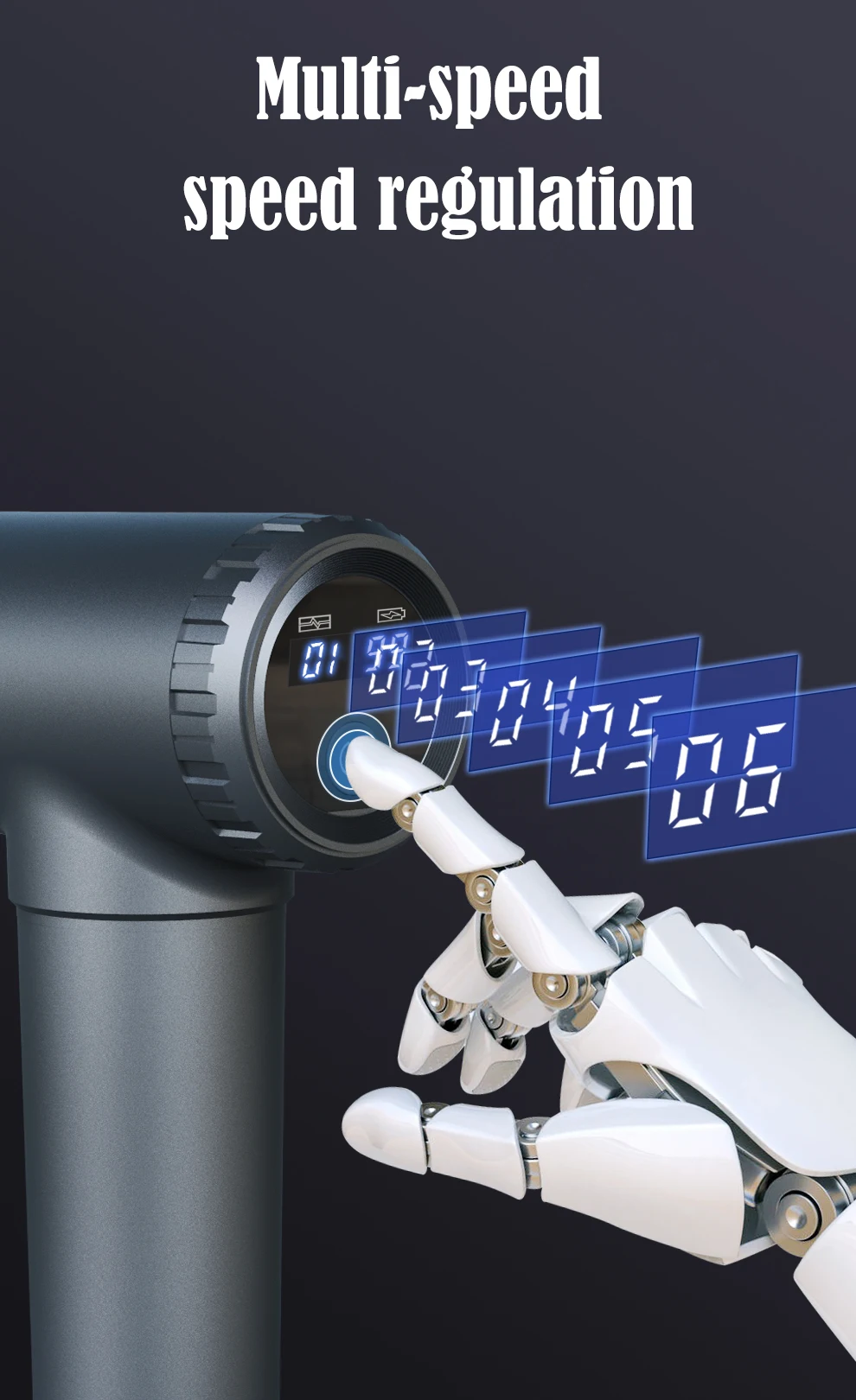 Deep Tissue Handheld Electric Quite Fascial Massage Gun 10 Heads Mini Muscle Relax Electric Massager for Different Muscle