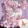 Kit ghirlanda palloncino rosa e viola 11