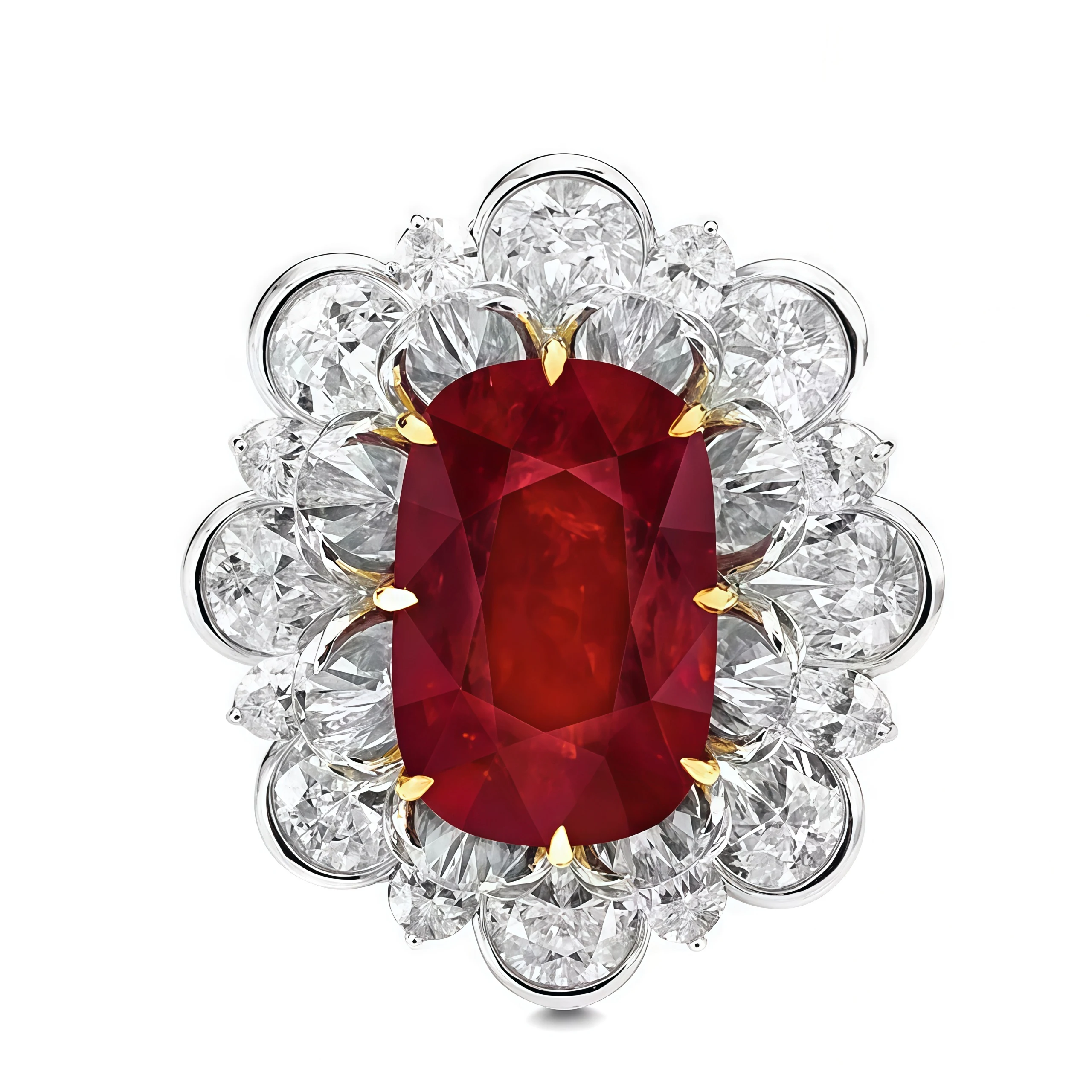 MUSHAN Jewelry Factory S925 Sterling Silver Rings High Carbon Diamond Ring Lab Grown Ruby Gemstones Jewelry Woman Weddings Bands