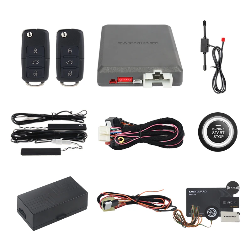 EASYGUARD PKE Remote Starter Fit for  VW Volkswagen Golf 6 Year 12-14/ Golf 7 Year 11-21 with  Keyless Entry & NFC Lock Unlock
