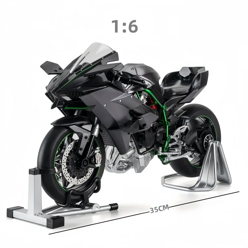 Novedad HY: Moto de juguete de metal de alta tecnología Kawasaki