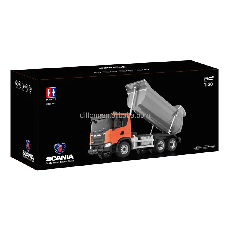 Double E E593-003 1/20 RC Alloy Trailing Dumper Truck 2.4G