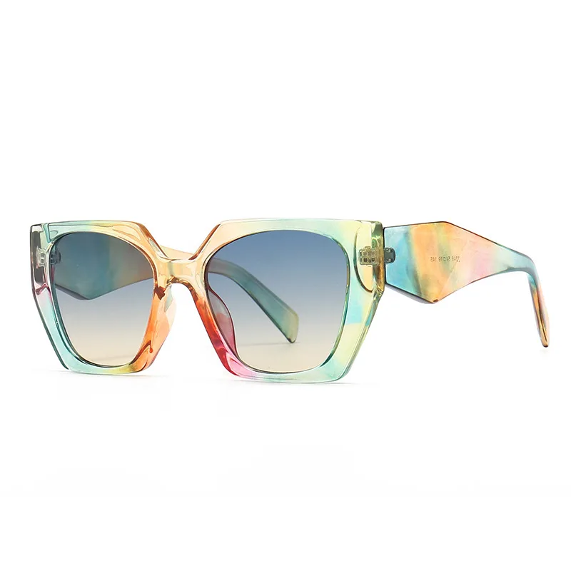 OCCHIALI DA SOLE DONNA SUNGLASSES ANNI 30 CATEYES MACULATI IN OSSO Lente Calibrata Oversize Made In Italy
