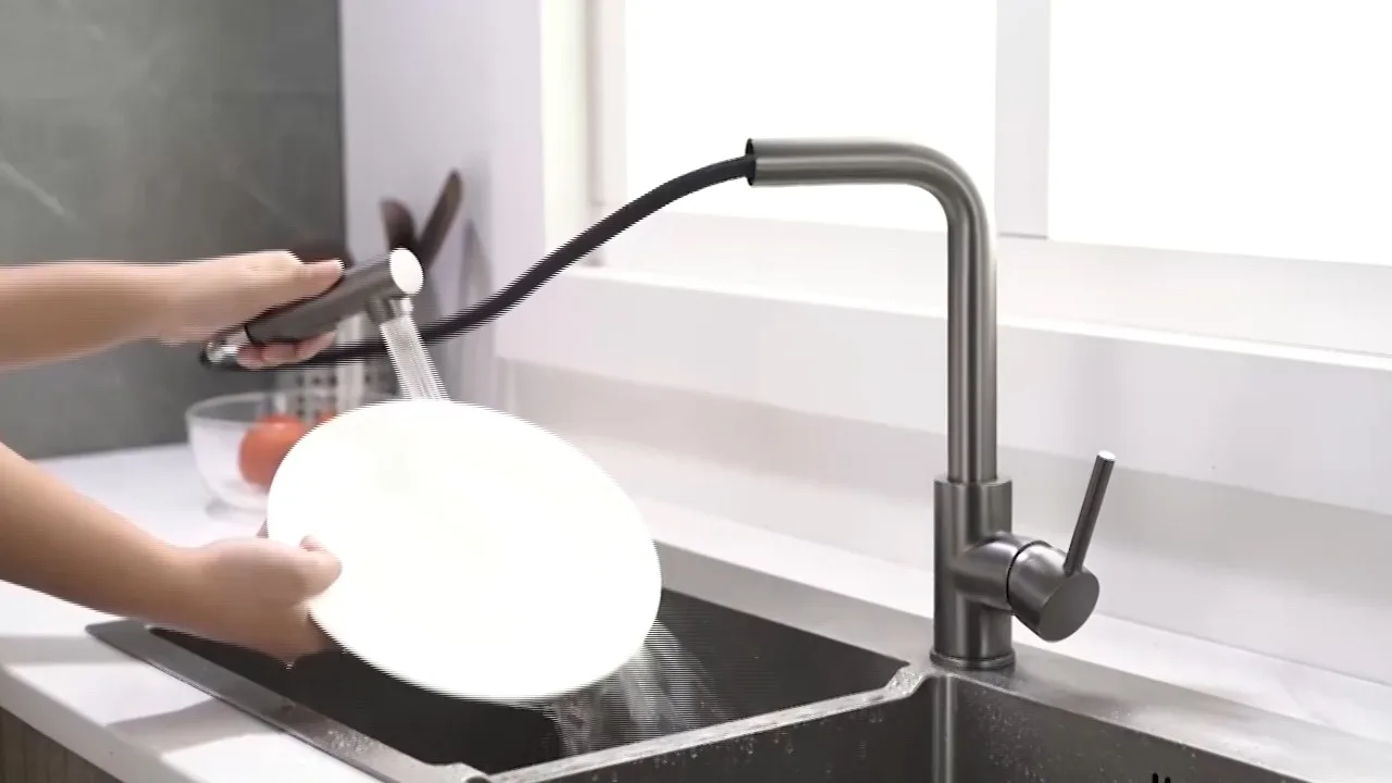 Antique Flexible Low Profile Pullout Kitchen Sink Faucets Extension