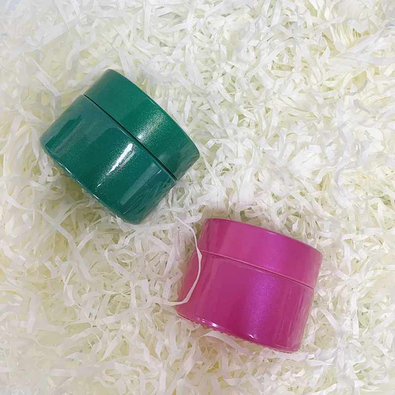 Cream Jar With Lid Custom Matte Pearl Pink Green Small Round 5g 10g 15g 20g 30g Eye Facial Cream Glass Skincare Jar 50g 60g 100g With Lid