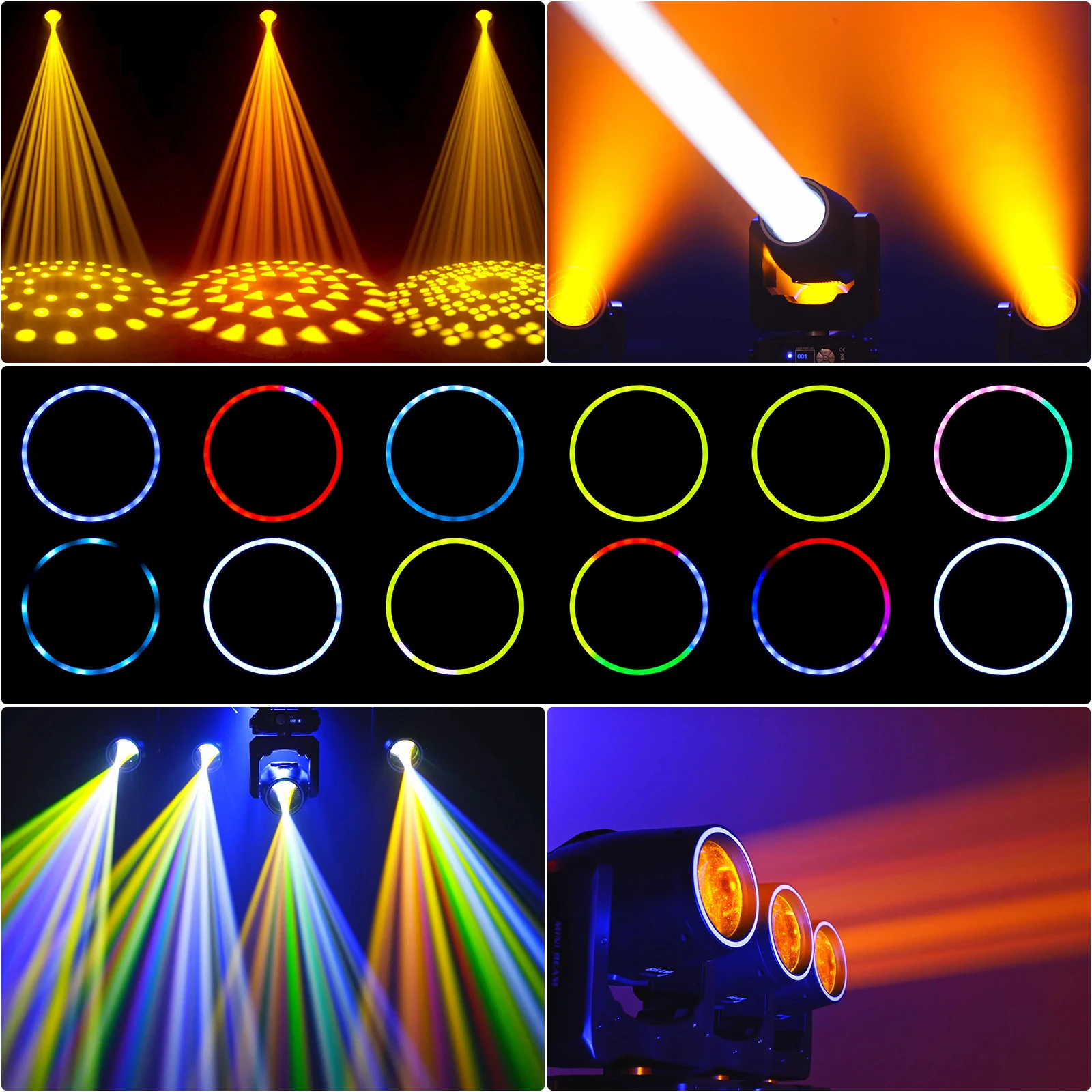 U`King Mini 230W Moving Head Lights for DMX Control - Perfect for