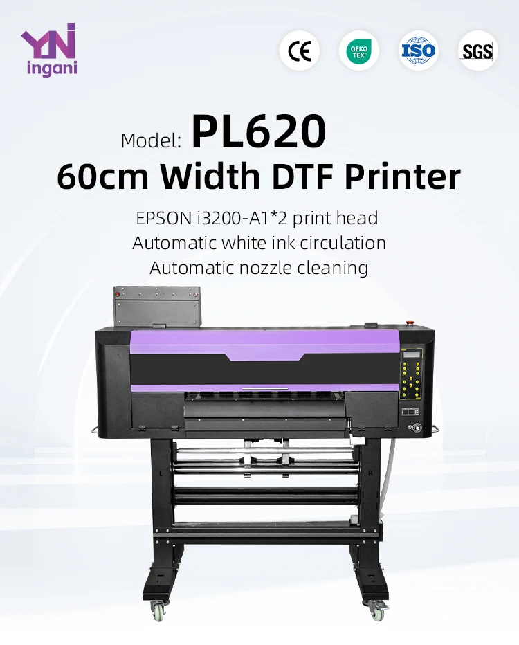 Ingani I1600 Full-Automatic DTF Printer with 720*2400 dpi Resolution and 1 Year Warranty for High-Quality PET Printing