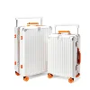White with orange