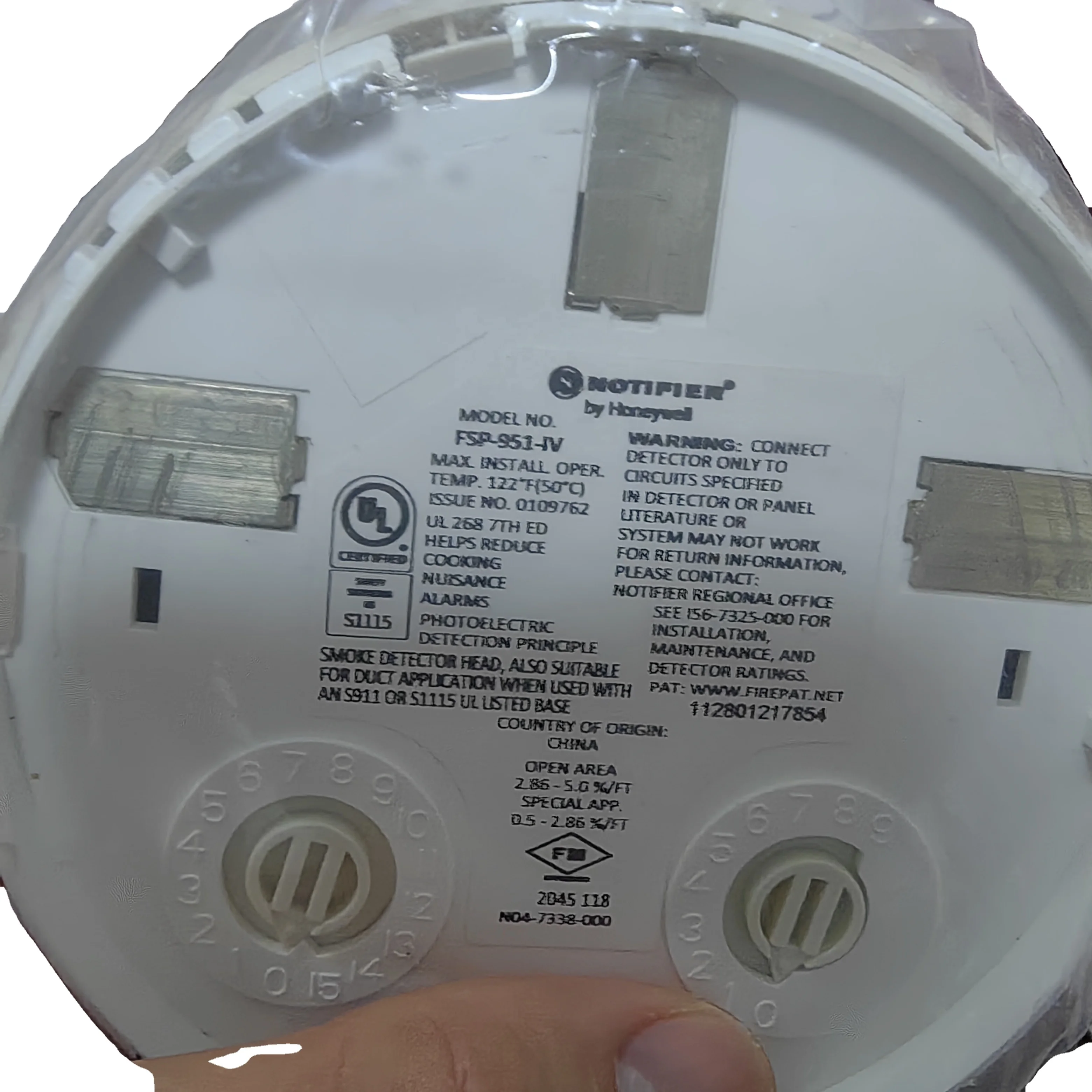 thumbnail image 2 of Notifier FSP 951 Smoke Detector – New Original Fire Alarm (Fast Shipping, US Stock) 2 of 5