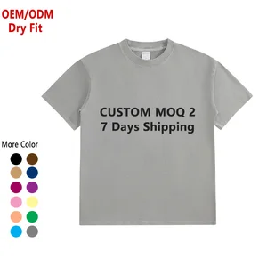 New Men's 100% Cotton T-Shirt With Designer Gym Clothes 280 GMS Blank Print Sport Washed Tshirts