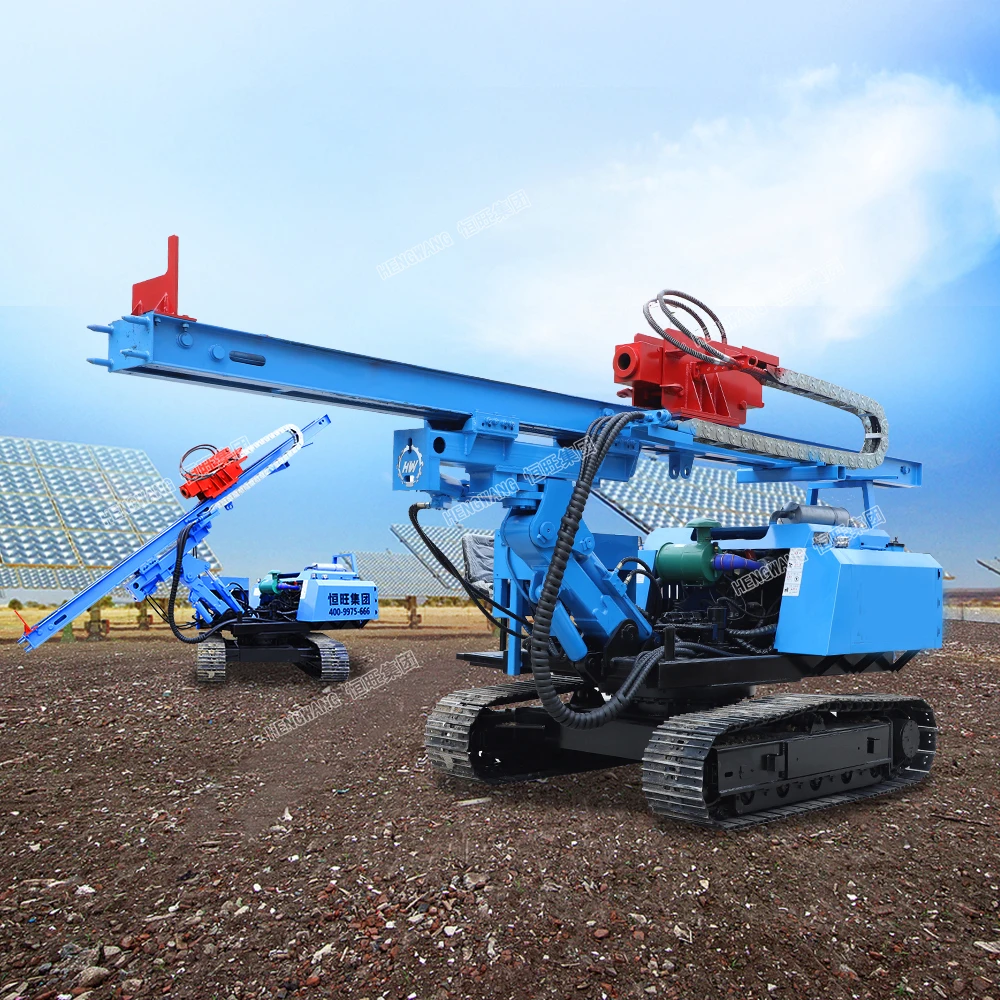 Best Selling 2026 Bore Pile Machine HWL500R Screwing Hengwang Solar Photovoltaic Pile Driver Machine Hammering Drilling Diesel