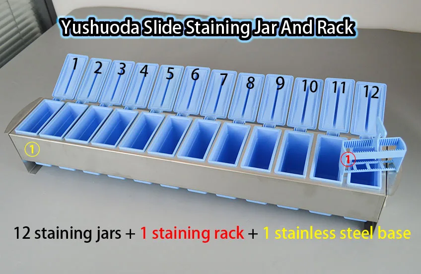 Slide Staining Jar and Rack
