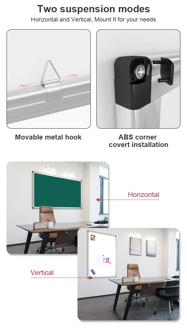 Office And School Supplies Aluminium Frame Dry Erase Green /white Board