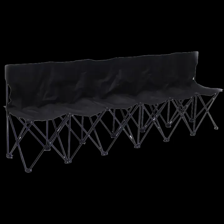 OEM Color Logo Outdoor Chair Multi Person Six Seat Folding Camping Chairs for Football Match