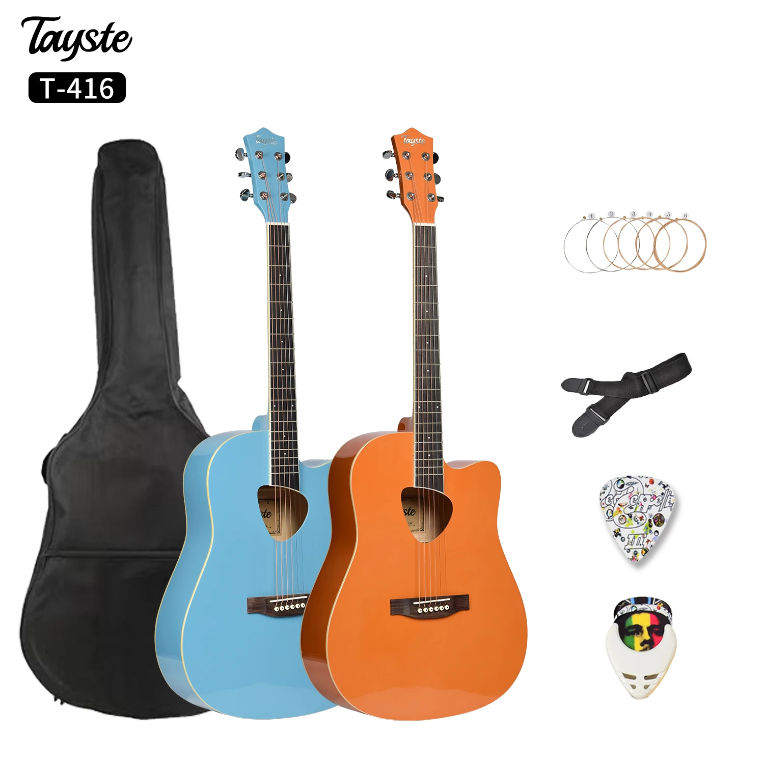 TAYSTE 41 Inch Acoustic Guitar - Beginner Kit with Bag