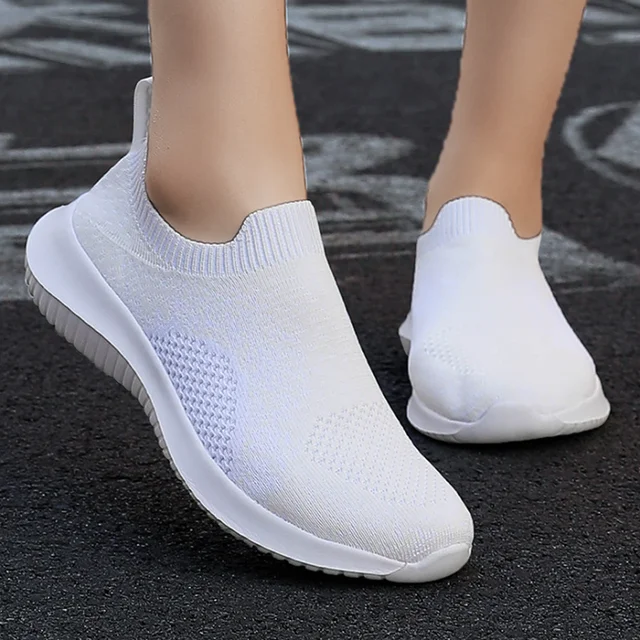 Summer new flying knit upper mens sports shoes boy white shoes lightweight casual sports shoes - Image 6