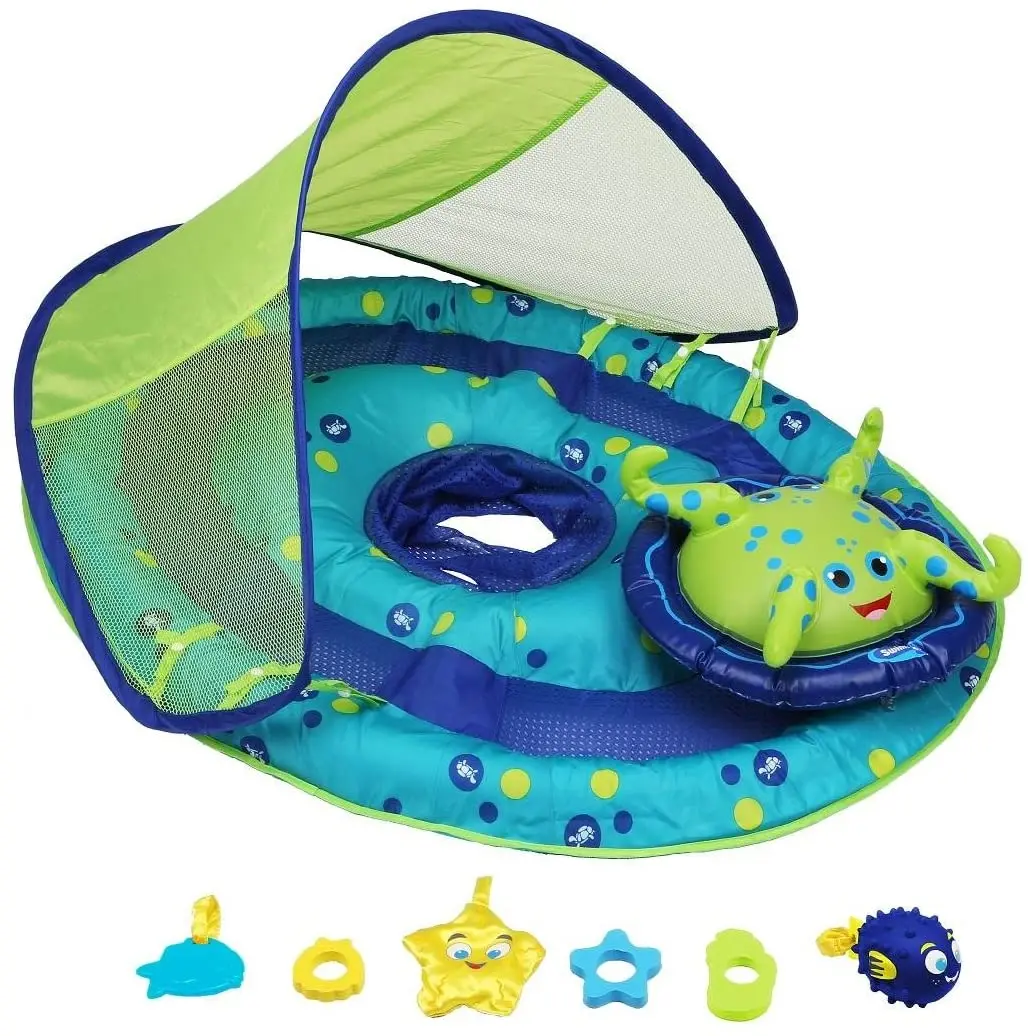 Source SwimWays Baby Spring Float Activity Center with Canopy