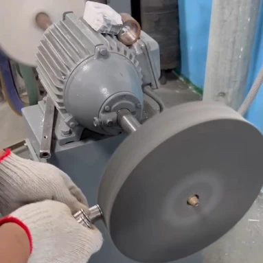 JUHUA Powerful Bench Buffer Polisher Bench Polishing Buffing Belt Grinder Machine