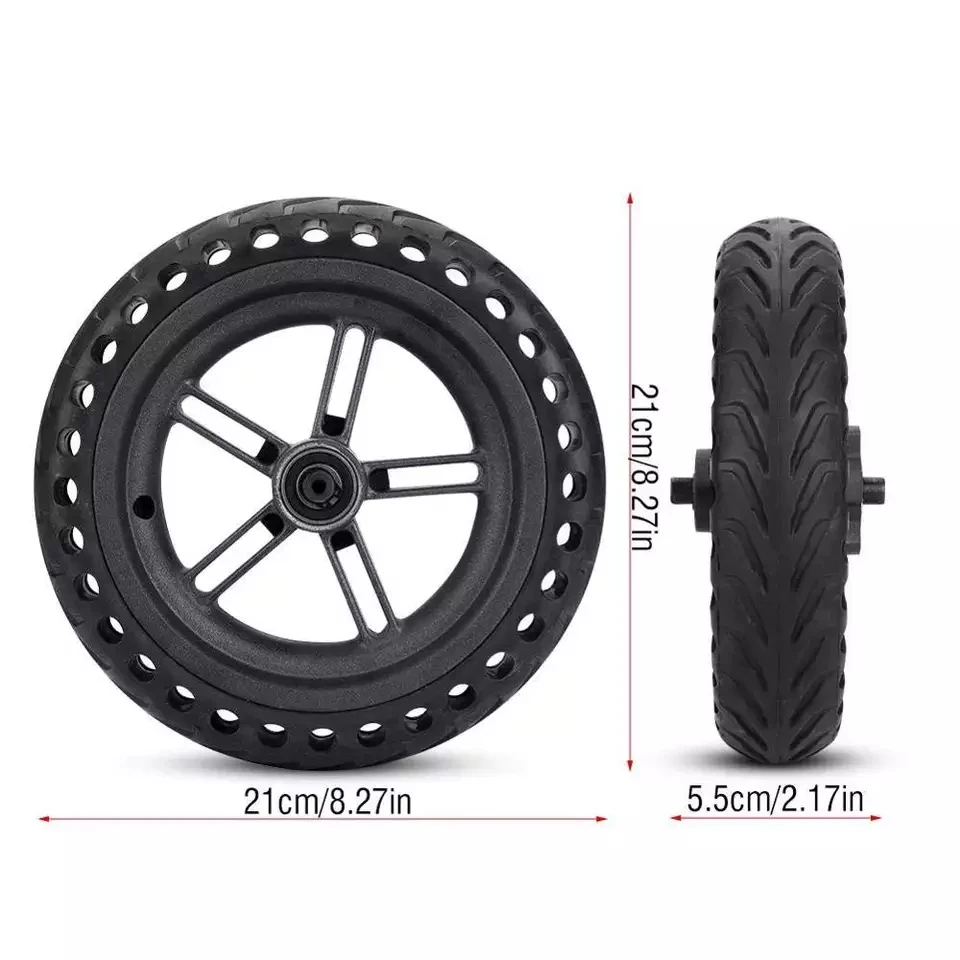 Superbsail EU Warehouse 8.5 Inch Rubber Tire Scooter Solid Rear Wheel Hub Skateboard Hoverboard Wheel For Xiaomi M365 Pro Pro2 details