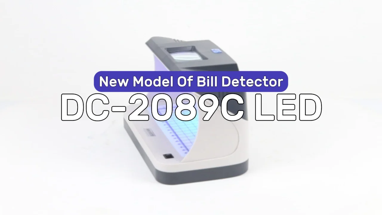 Dc 2089c led chargeable counterfeit money checker bill detector machine