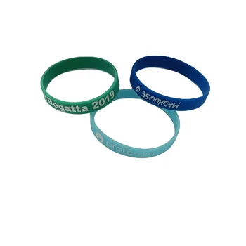 high quality silicone wristrband with logo for advertising rubber silicone bracelet