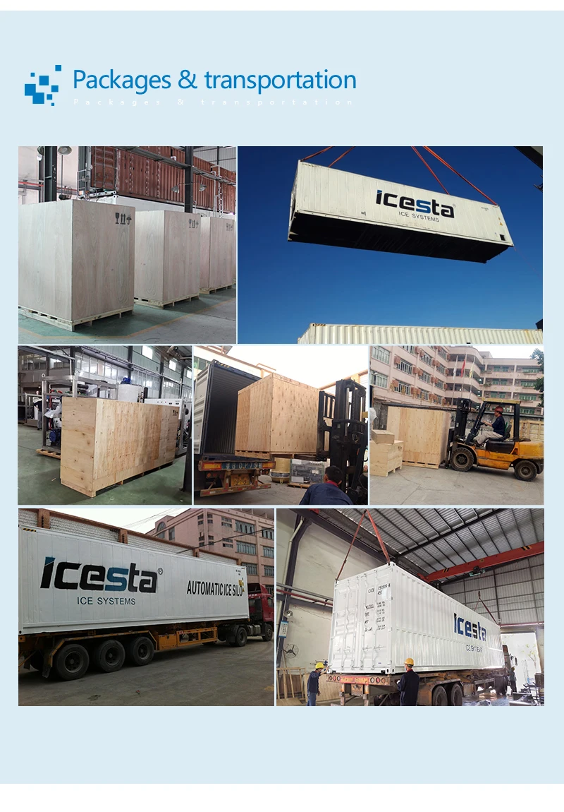 ICESTA 1000kg to 60t Seawater Flake Ice Maker for fishing