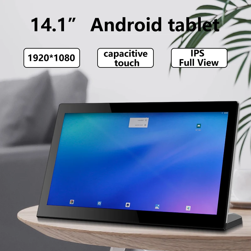 L Shape Stand Tablet 14 Inch Android Tablet Touch Screen RK3399 Six Core Restaurant Ordering Machine POE Android Tablet PC