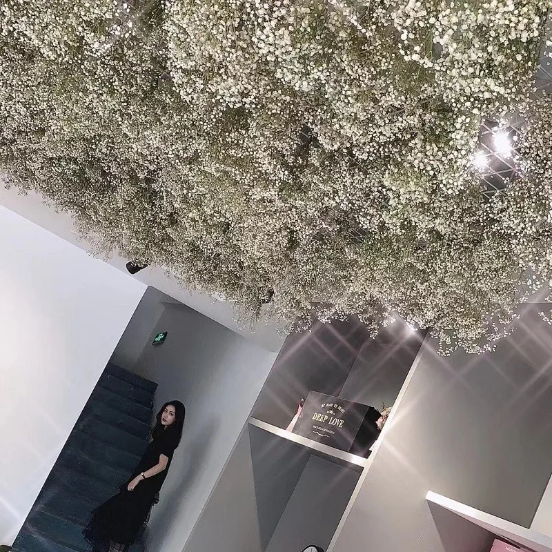 Artificial Green Hanging Plant Ceiling Faux Grass Hanging Plant Wall for Hotel Restaurant Artificial Plant Ceiling Decoration