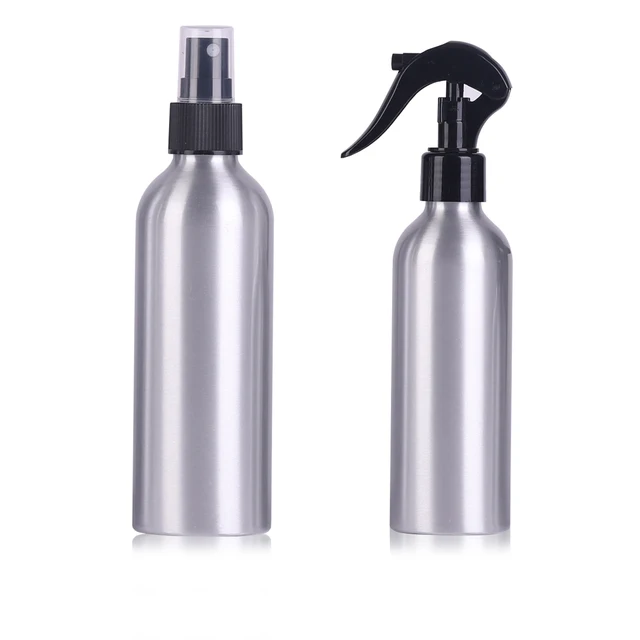 High quality empty 10ml 30ml 50ml 60ml 100ml 120ml 250ml shampoo cosmetic pump spray aluminum screw trigger bottle