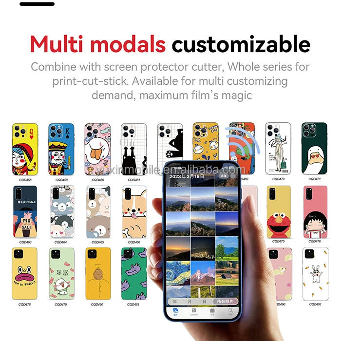 Custom Phone Back Sticker DIY Mobile Phone Skin Printer for Hydrogel Film Screen Protector Cutting Plotter