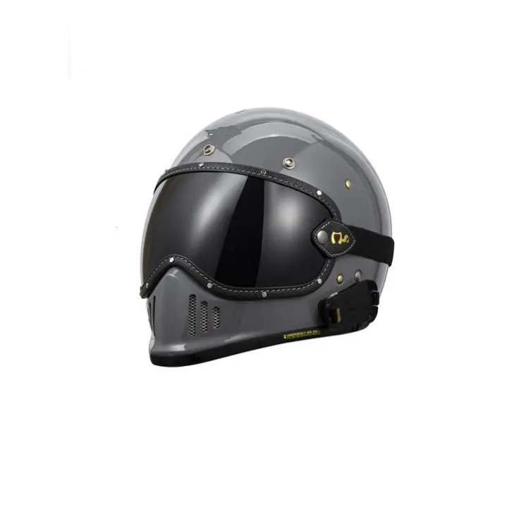 Fashion Retro Color Lens with Adjustable Belt Strap Goggles Helmet Motorcycle Visor for Urban Safety Scooter Open Face Helmet