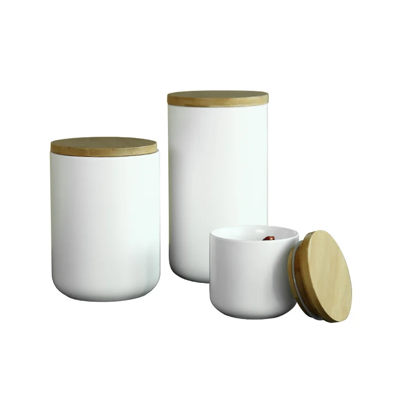 Cantina per sale in bambù con coperchio girevole magnetico