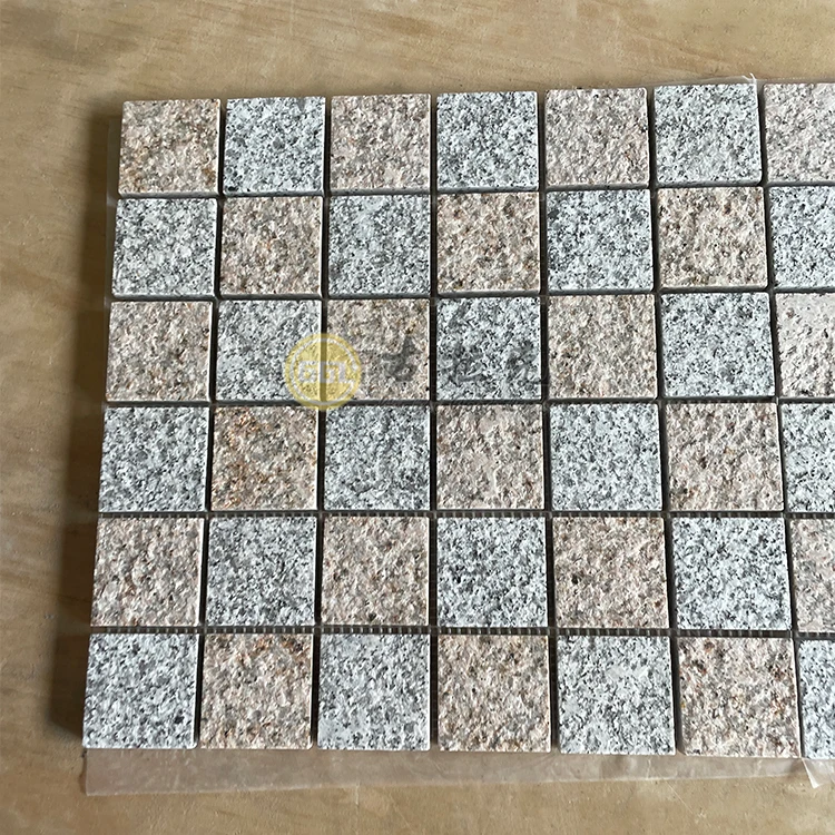 Outdoor Wall Mosaic Tile Granite Stone Square Shape Mosaic for House Decor supplier