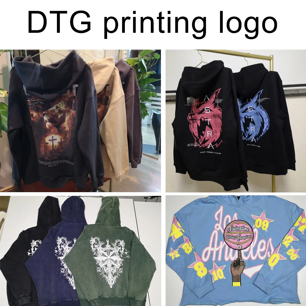 Pullover Style Custom 650 Gsm Cotton Logo Print Relaxed Fit