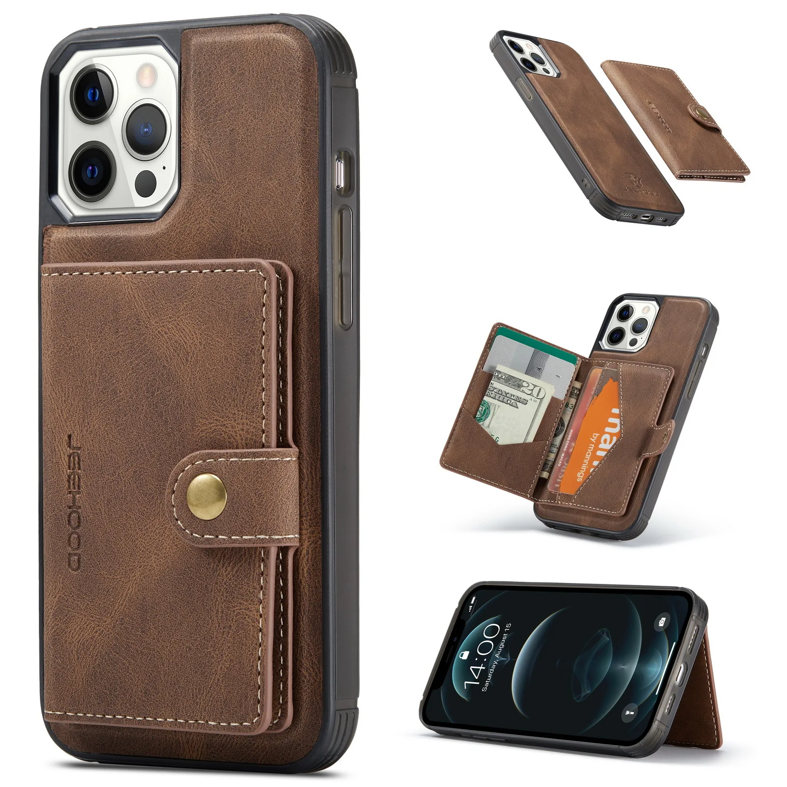 Retro pu leather case for iphone